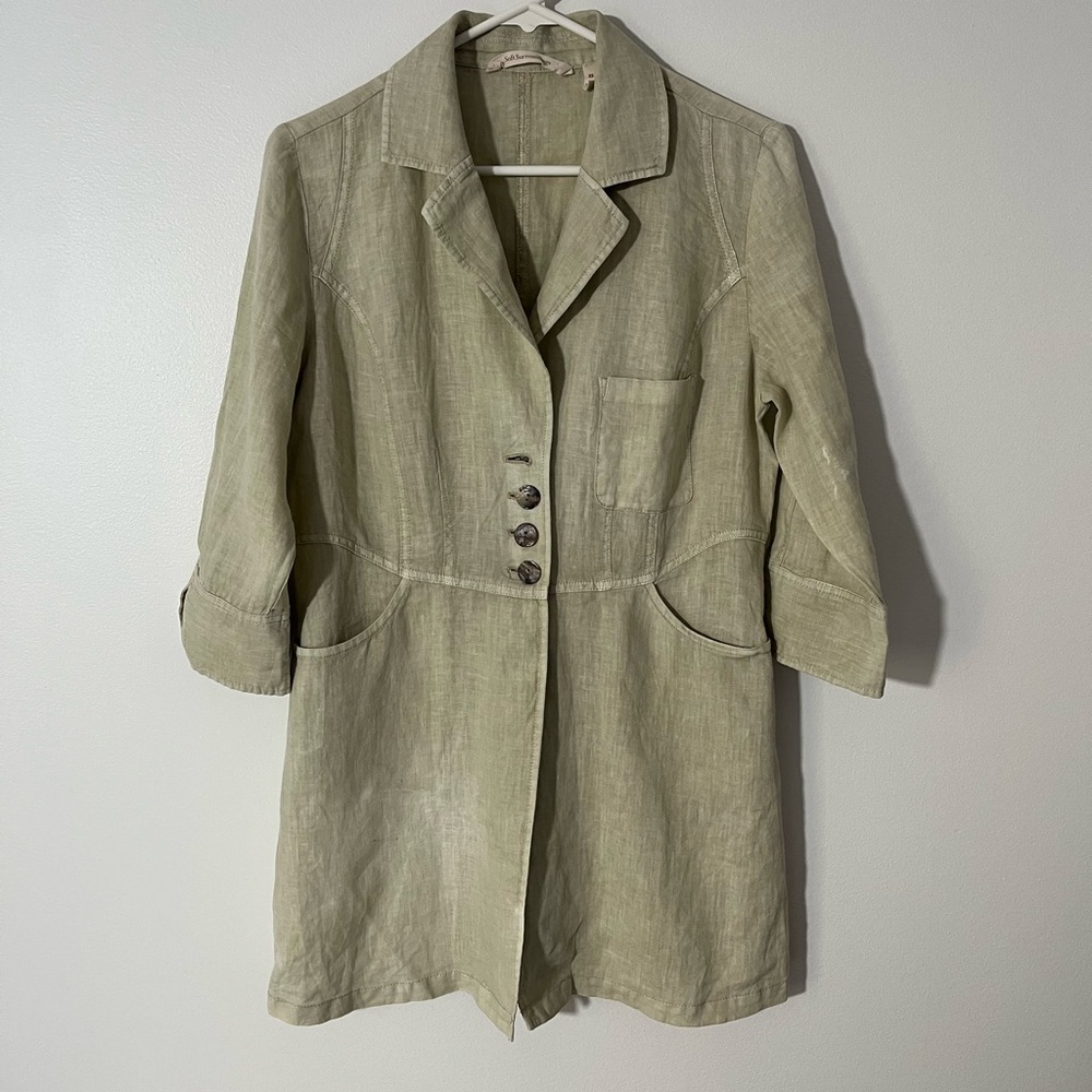 Soft Surroundings Linen  Blazer Size XS